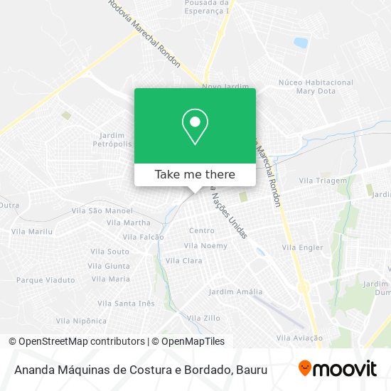 Ananda Máquinas de Costura e Bordado map