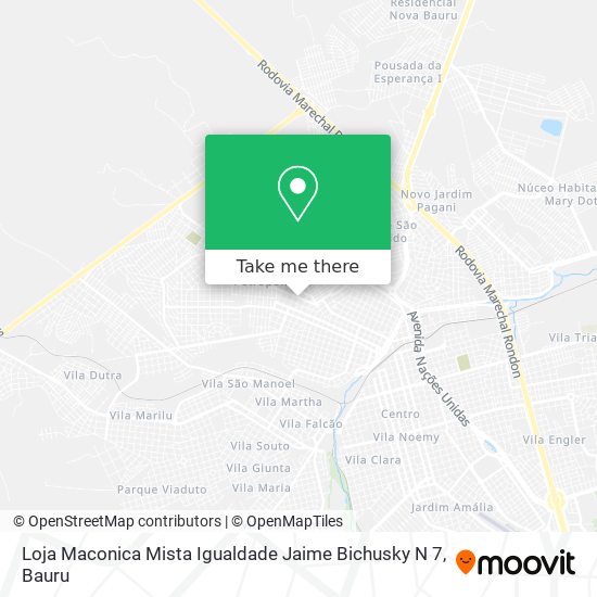 Loja Maconica Mista Igualdade Jaime Bichusky N 7 map