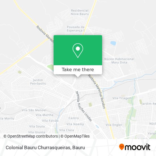 Colonial Bauru Churrasqueiras map