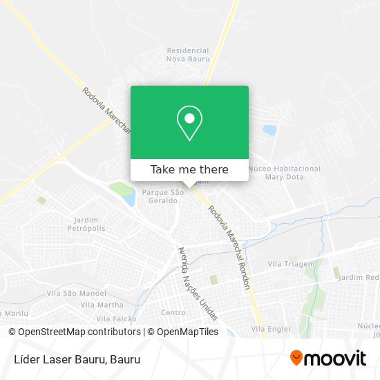 Líder Laser Bauru map