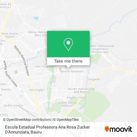 Mapa Escola Estadual Professora Ana Rosa Zucker D'Annunziata