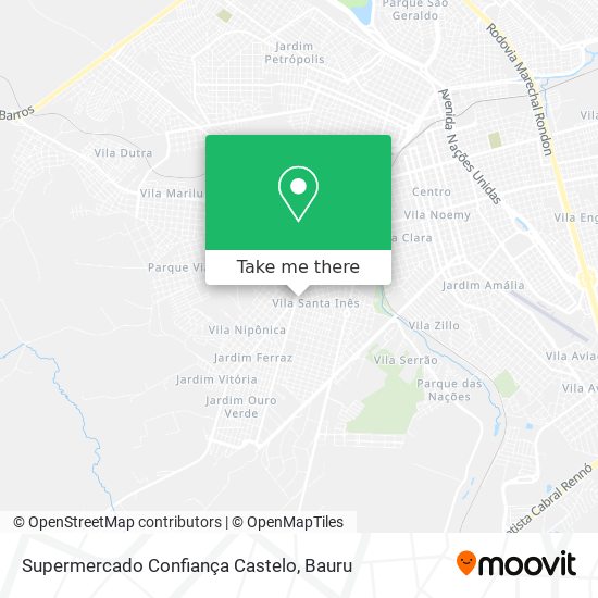 Supermercado Confiança Castelo map