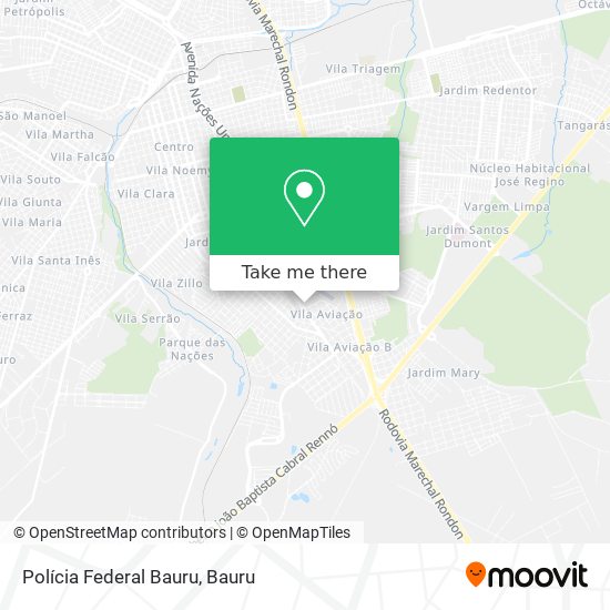 Mapa Polícia Federal Bauru