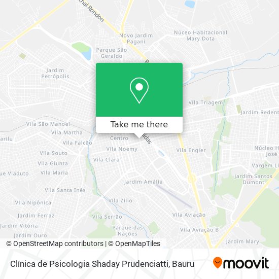 Clínica de Psicologia Shaday Prudenciatti map