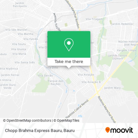 Chopp Brahma Express Bauru map