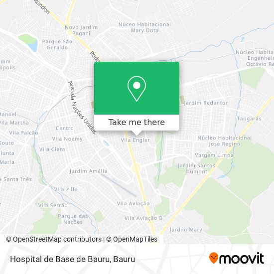 Hospital de Base de Bauru map