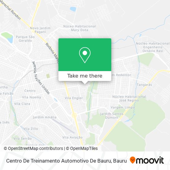 Mapa Centro De Treinamento Automotivo De Bauru