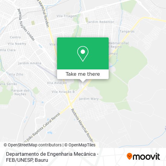 Departamento de Engenharia Mecânica - FEB / UNESP map