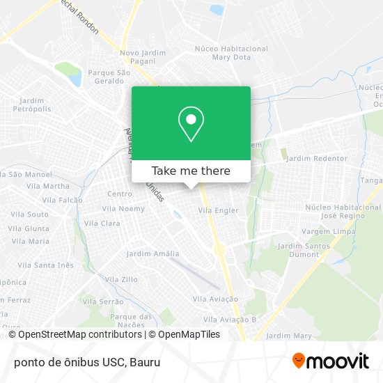 ponto de ônibus USC map