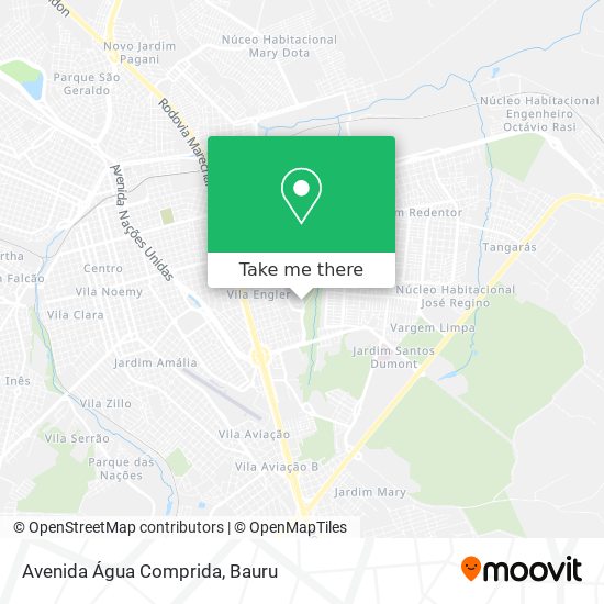 Mapa Avenida Água Comprida