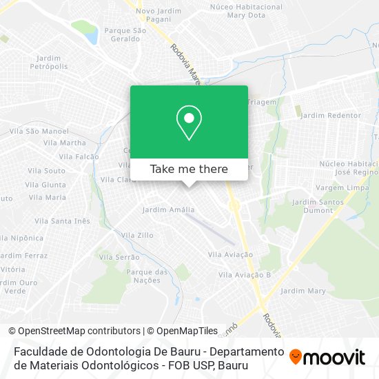 Faculdade de Odontologia De Bauru - Departamento de Materiais Odontológicos - FOB USP map