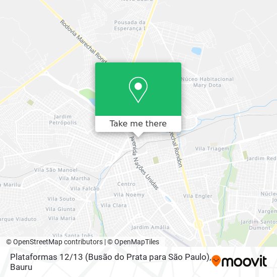 Plataformas 12 / 13 (Busão do Prata para São Paulo) map