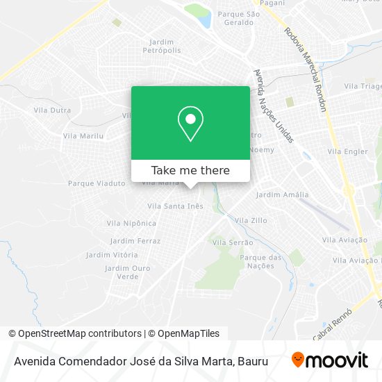 Mapa Avenida Comendador José da Silva Marta