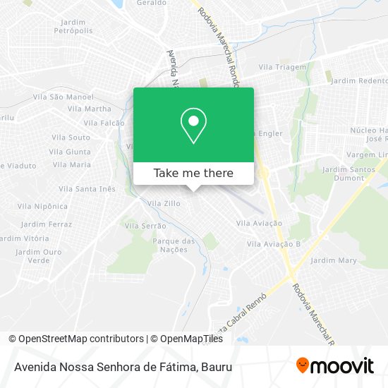 Mapa Avenida Nossa Senhora de Fátima