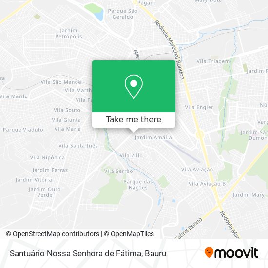 Mapa Santuário Nossa Senhora de Fátima