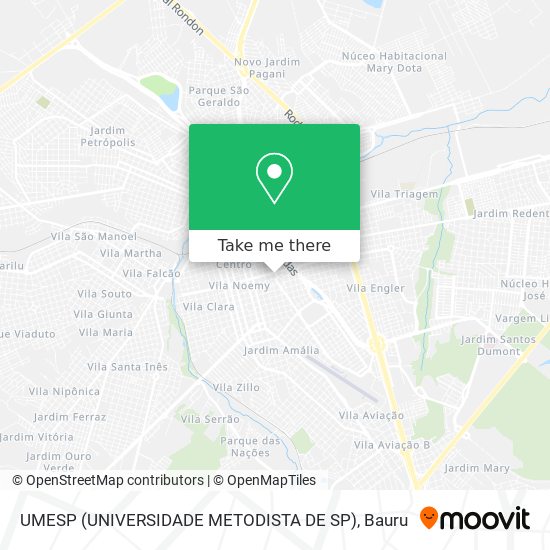 UMESP (UNIVERSIDADE METODISTA DE SP) map