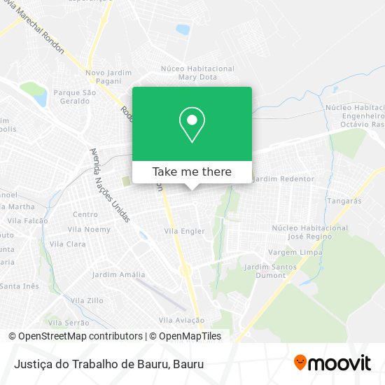 Justiça do Trabalho de Bauru map