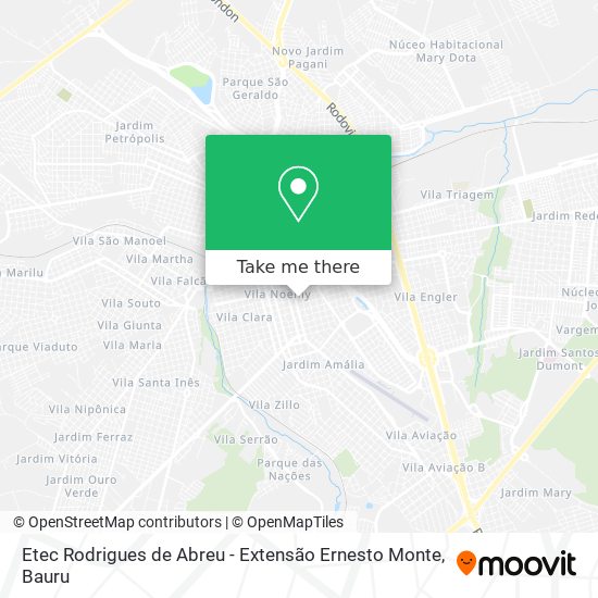 Mapa Etec Rodrigues de Abreu - Extensão Ernesto Monte