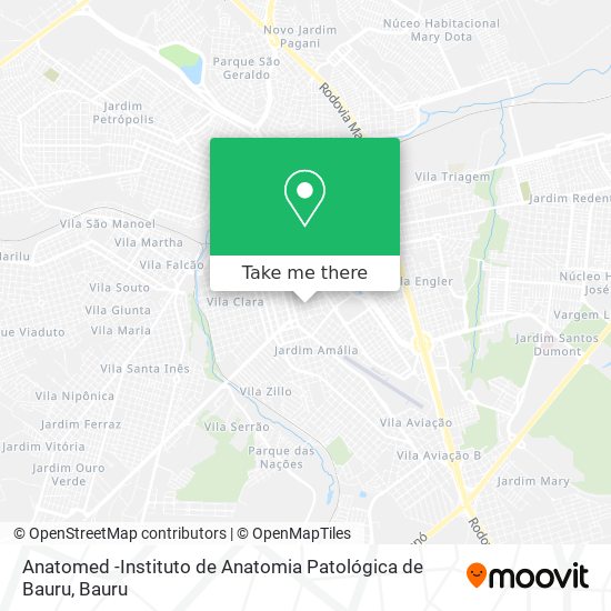 Anatomed -Instituto de Anatomia Patológica de Bauru map