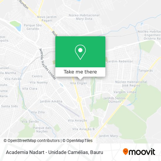 Mapa Academia Nadart - Unidade Camélias