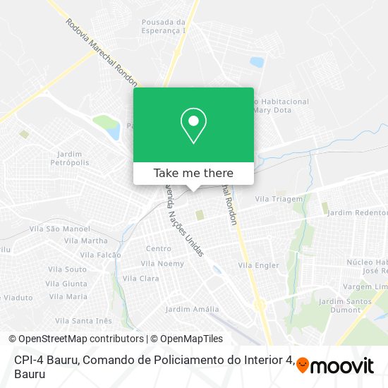 CPI-4 Bauru, Comando de Policiamento do Interior 4 map
