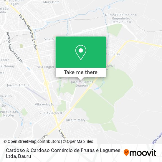 Mapa Cardoso & Cardoso Comércio de Frutas e Legumes Ltda