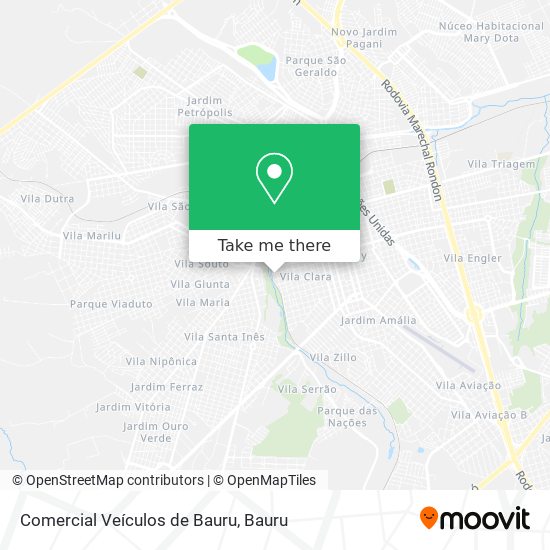 Comercial Veículos de Bauru map
