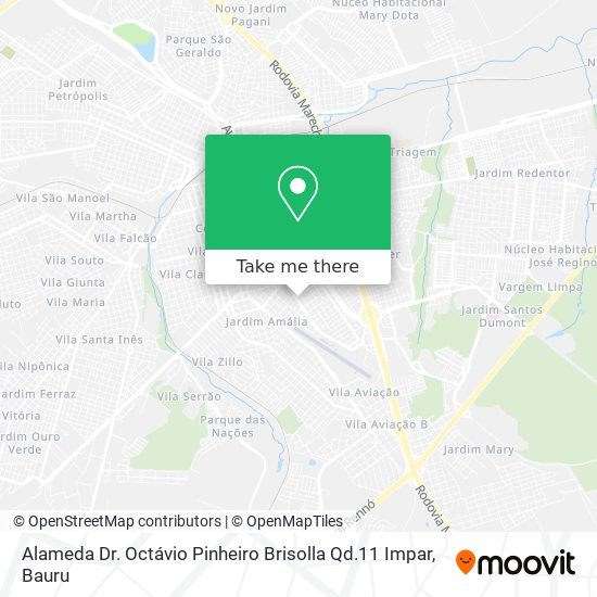 Alameda Dr. Octávio Pinheiro Brisolla Qd.11 Impar map