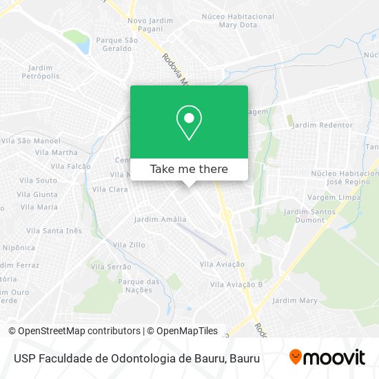 USP Faculdade de Odontologia de Bauru map