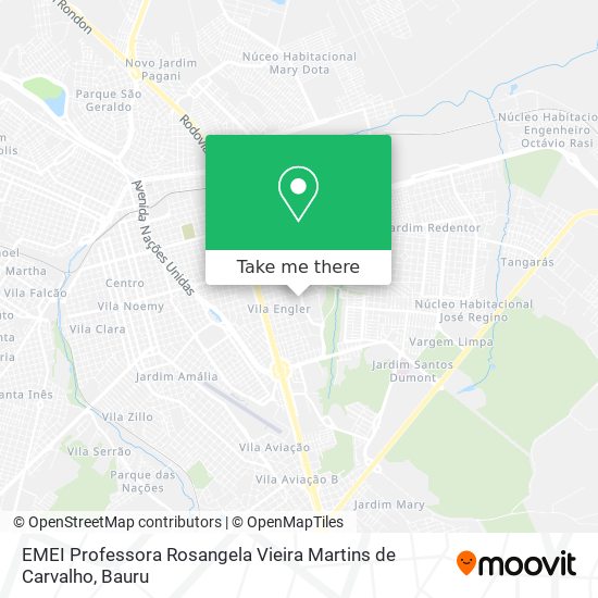 Mapa EMEI Professora Rosangela Vieira Martins de Carvalho