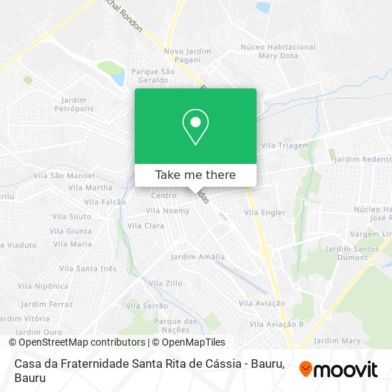 Casa da Fraternidade Santa Rita de Cássia - Bauru map