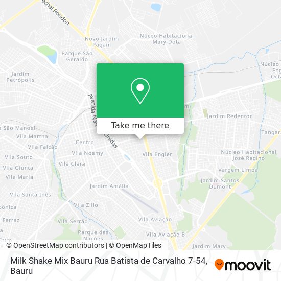Milk Shake Mix Bauru Rua Batista de Carvalho 7-54 map