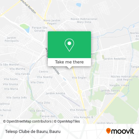 Telesp Clube de Bauru map