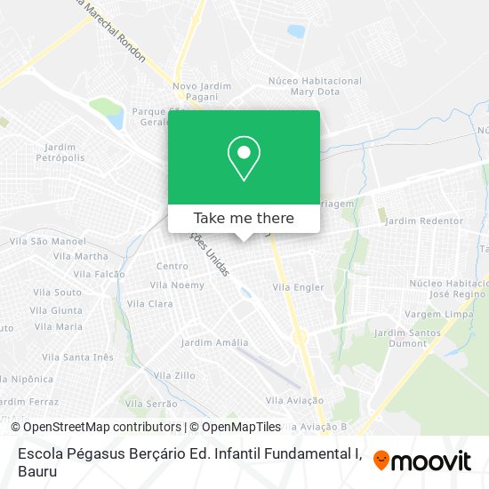 Mapa Escola Pégasus Berçário Ed. Infantil Fundamental I