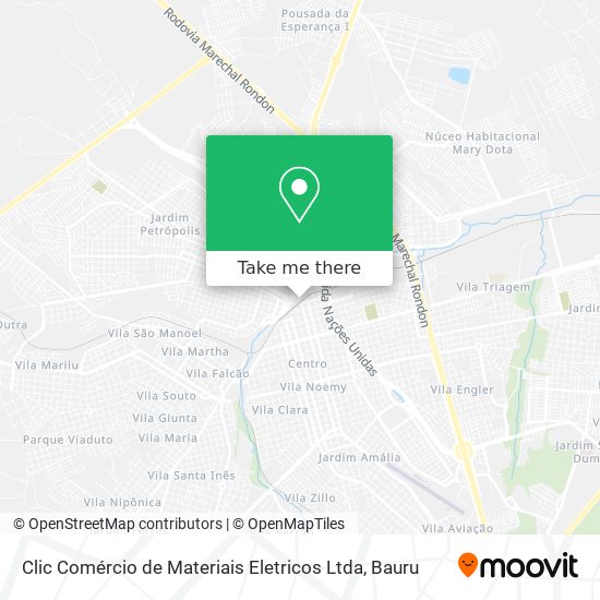 Clic Comércio de Materiais Eletricos Ltda map