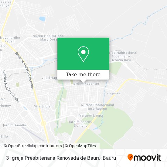 Mapa 3 Igreja Presbiteriana Renovada de Bauru