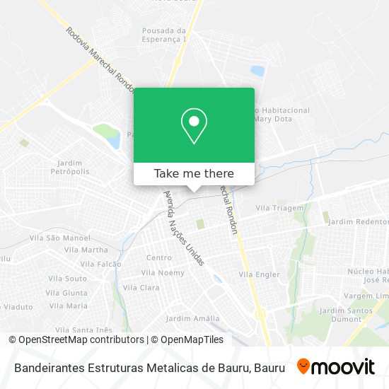 Bandeirantes Estruturas Metalicas de Bauru map