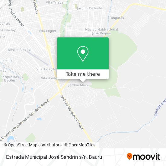 Mapa Estrada Municipal José Sandrin s / n