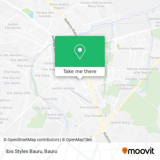 Mapa ibis Styles Bauru