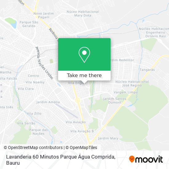 Mapa Lavanderia 60 Minutos Parque Água Comprida