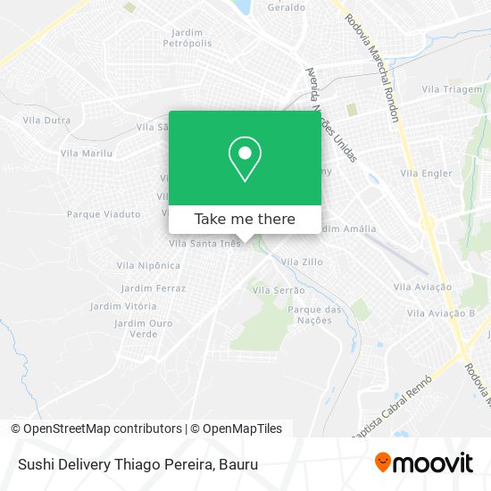 Mapa Sushi Delivery Thiago Pereira