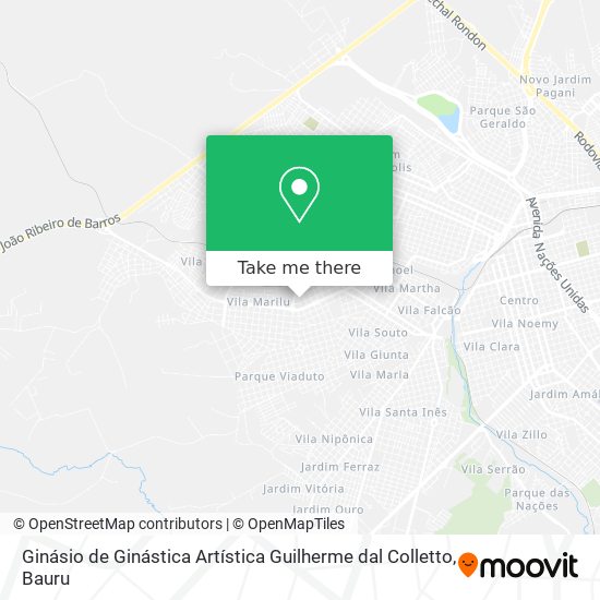 Mapa Ginásio de Ginástica Artística Guilherme dal Colletto