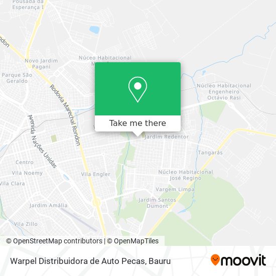 Mapa Warpel Distribuidora de Auto Pecas