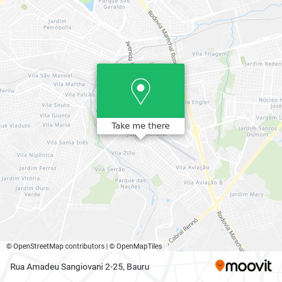 Mapa Rua Amadeu Sangiovani 2-25