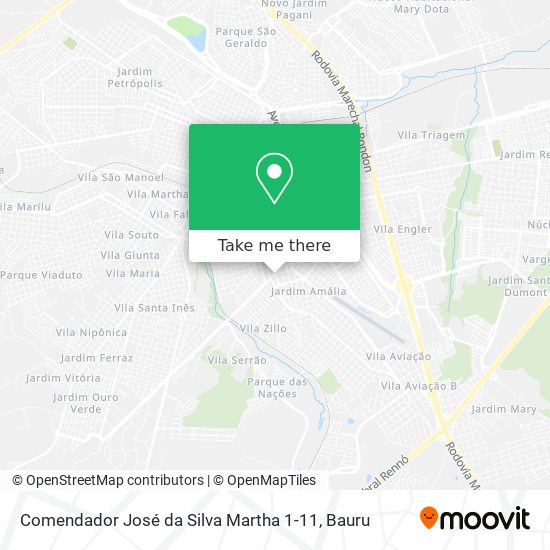 Mapa Comendador José da Silva Martha 1-11