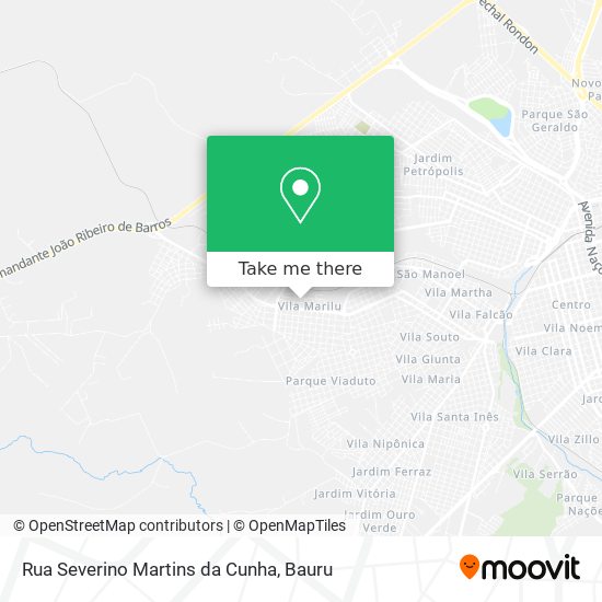 Mapa Rua Severino Martins da Cunha