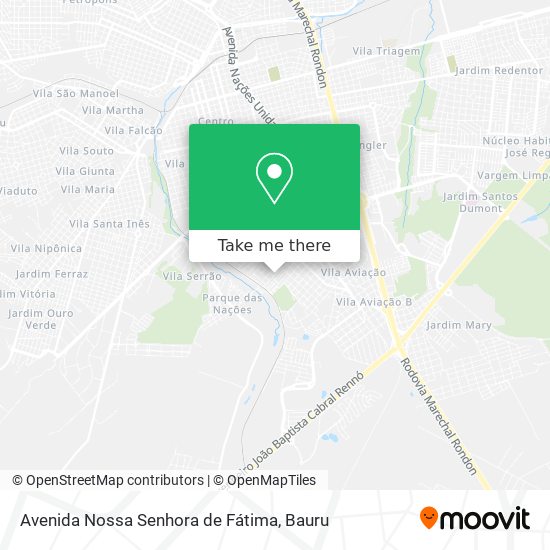 Mapa Avenida Nossa Senhora de Fátima
