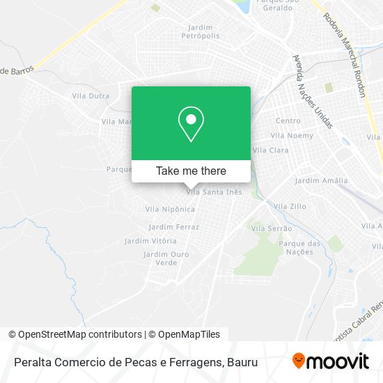 Mapa Peralta Comercio de Pecas e Ferragens