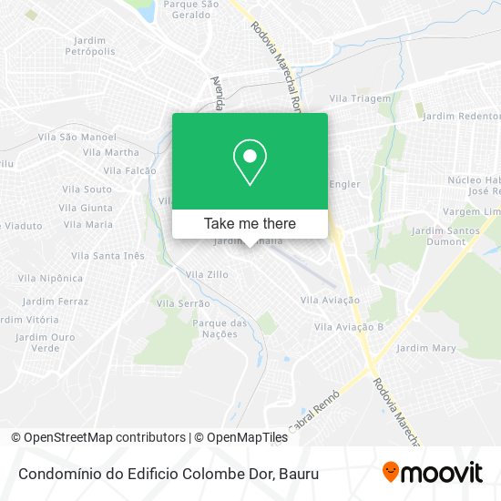 Mapa Condomínio do Edificio Colombe Dor