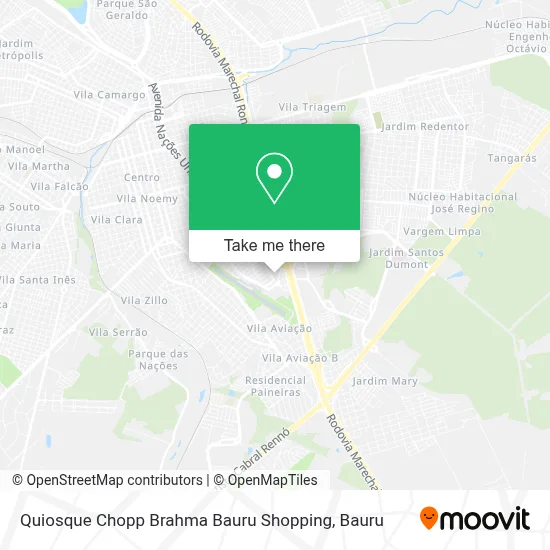 Quiosque Chopp Brahma Bauru Shopping map
